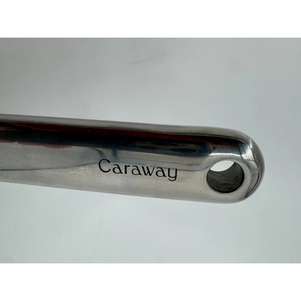 Caraway Ceramic Non-Stick Fry Pan 10.5 Inch Cream Grey Stainless Handle